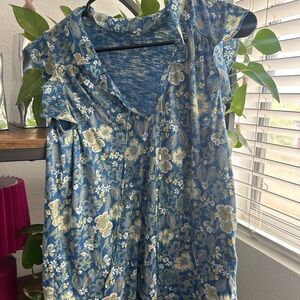Lucky Brand Floral Blue Women's Top